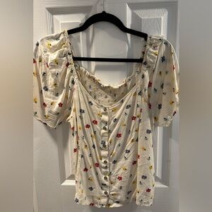 Madewell Flower Boho Top M
